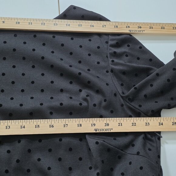Tahari Arthur S. Levine Dress Womens 18W Black Polka Dots Layered Tiered Mature - Picture 5 of 16